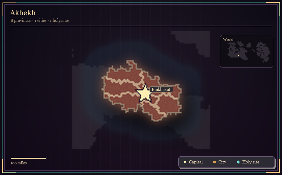 Map silhouette of Akhekh