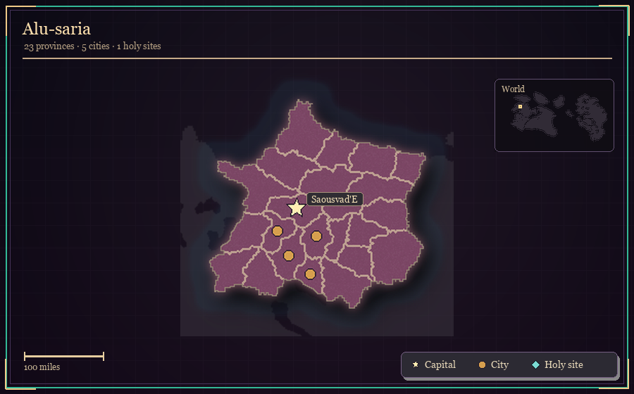 Map silhouette of Alu-saria