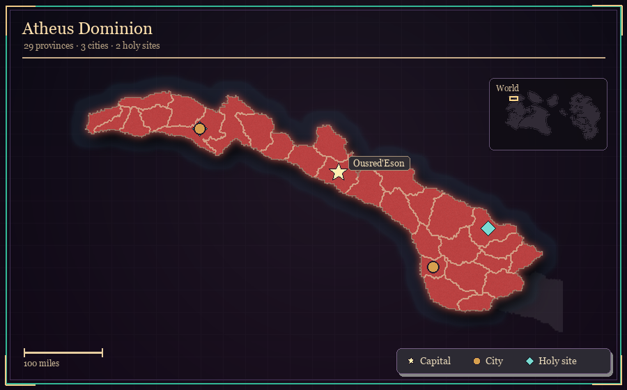 Map silhouette of Atheus Dominion