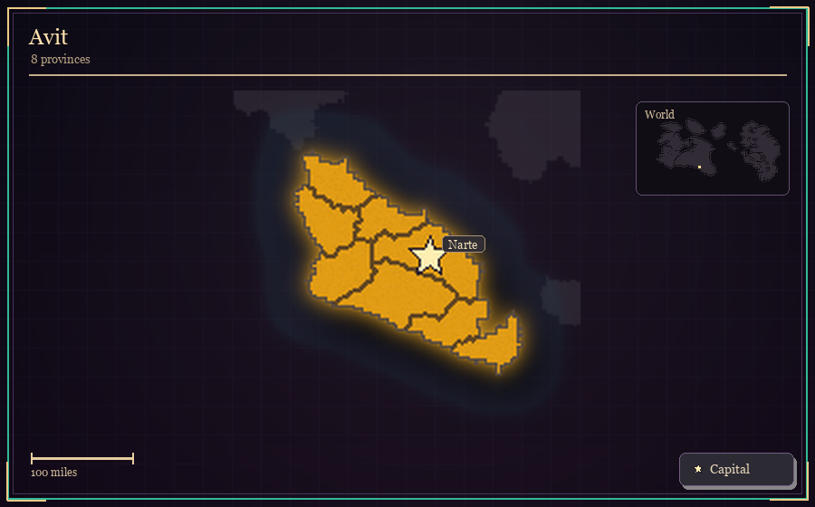 Map silhouette of Avit