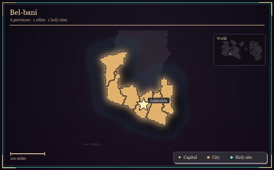 Map silhouette of Bel-bani
