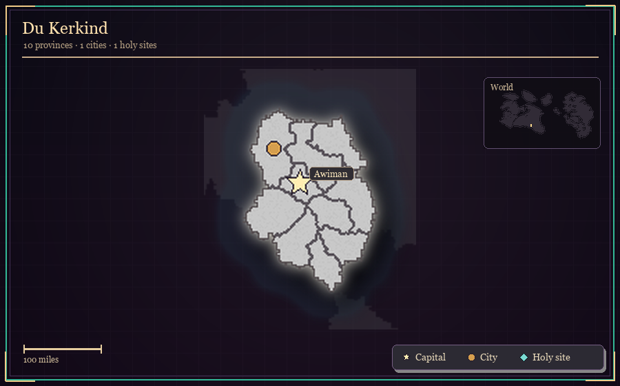 Map silhouette of Du Kerkind