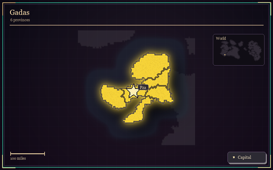 Map silhouette of Gadas