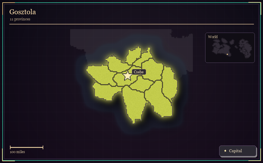 Map silhouette of Gosztola