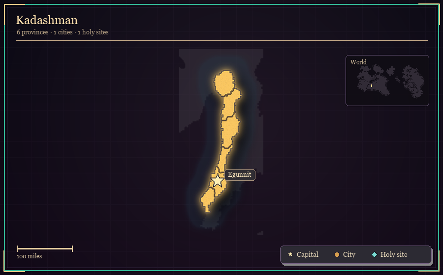 Map silhouette of Kadashman