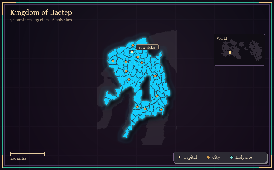 Map silhouette of Kingdom of Baetep