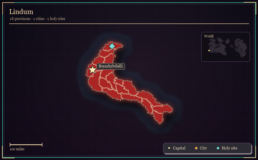 Map silhouette of Lindum