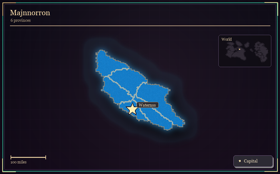 Map silhouette of Majnnorron