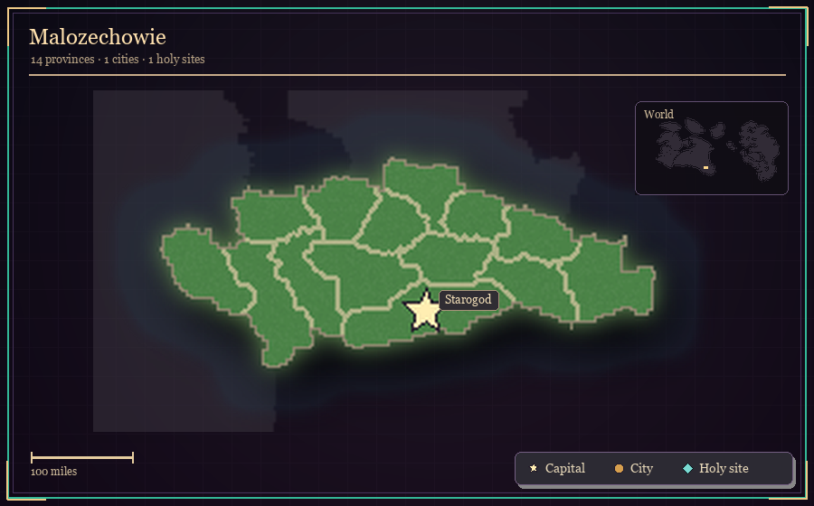 Map silhouette of Malozechowie