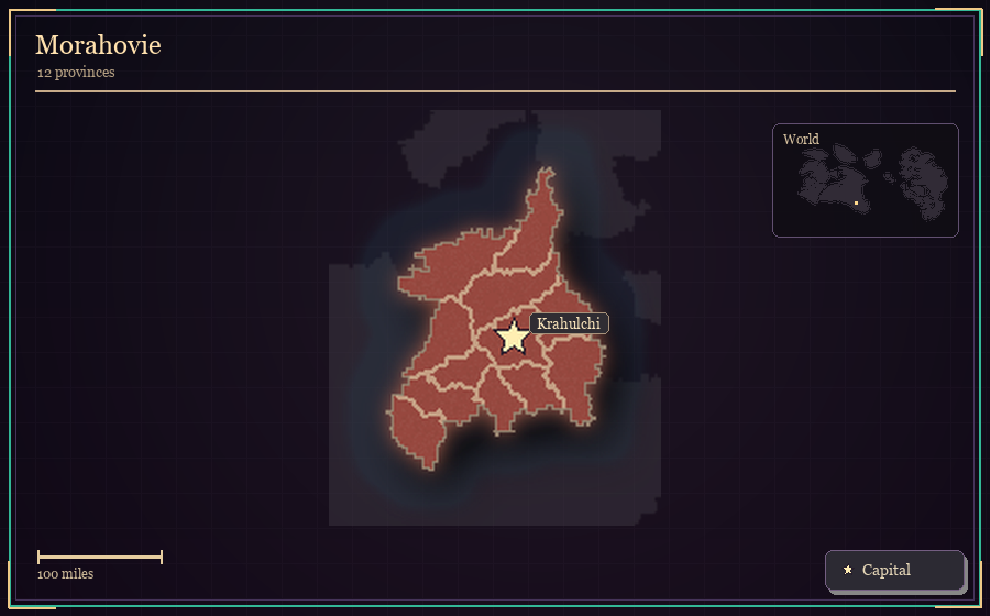 Map silhouette of Morahovie