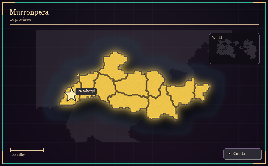 Map silhouette of Murronpera
