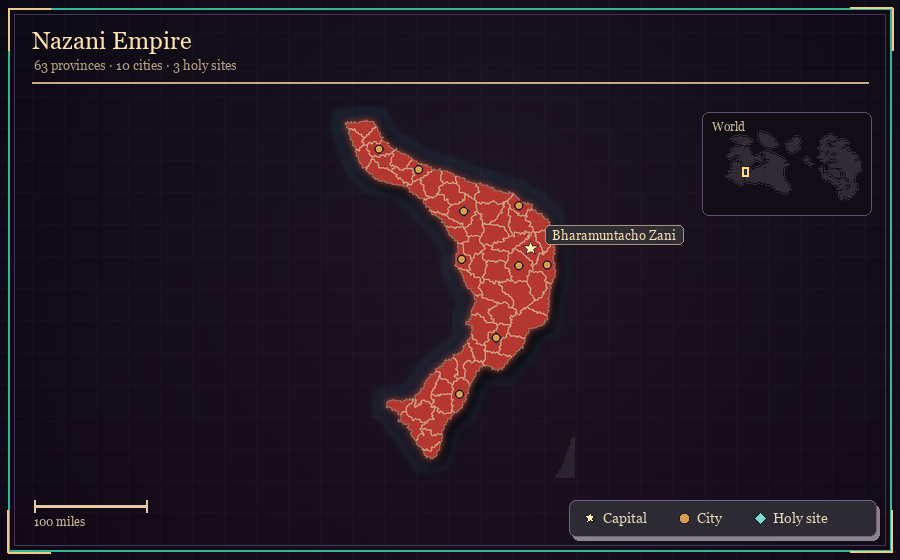 Map silhouette of Nazani Empire