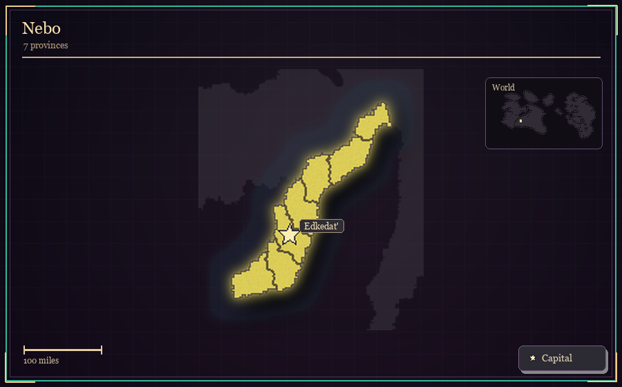 Map silhouette of Nebo