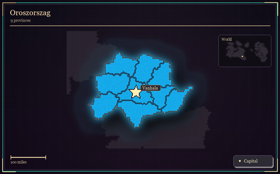 Map silhouette of Oroszorszag