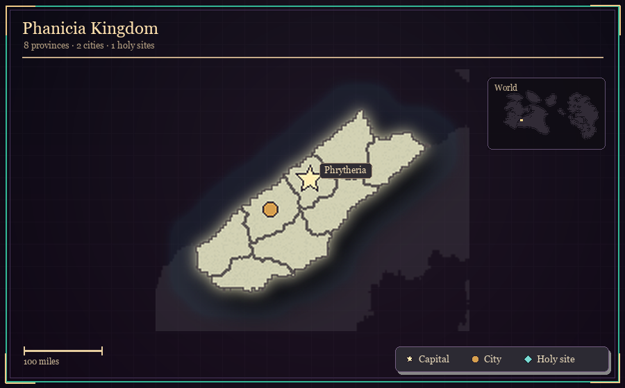 Map silhouette of Phanicia Kingdom