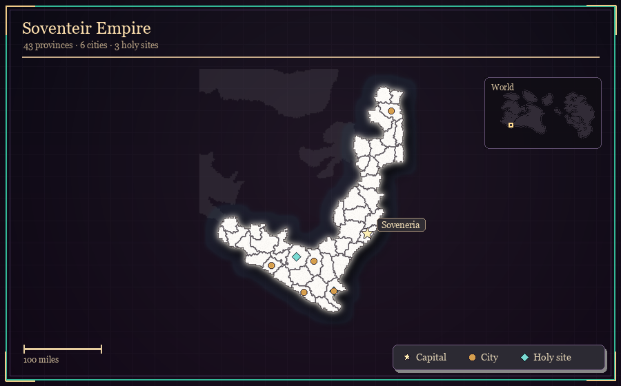 Map silhouette of Soventeir Empire