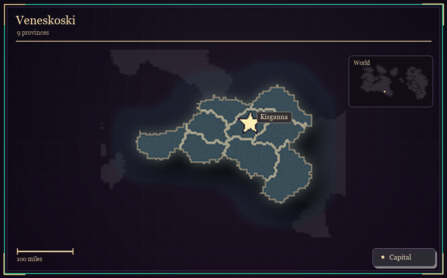 Map silhouette of Veneskoski