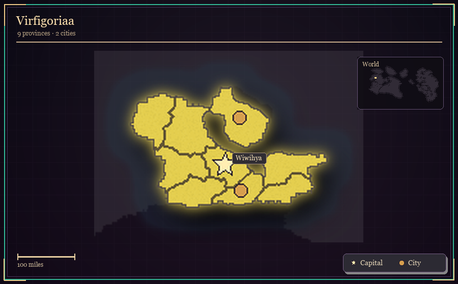 Map silhouette of Virfigoriaa
