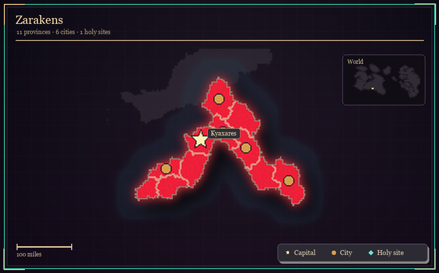 Map silhouette of Zarakens