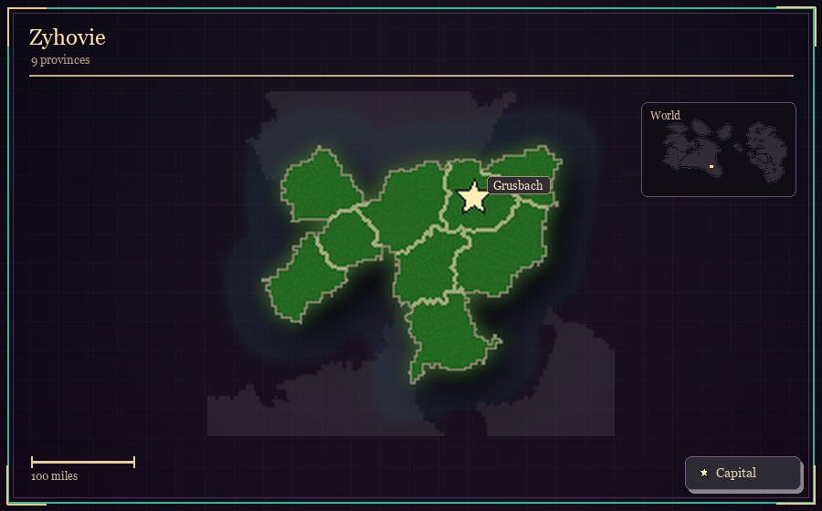 Map silhouette of Zyhovie